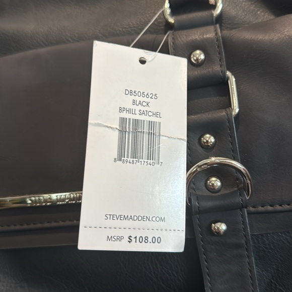 Steve Madden Black Leather Purse NWT - Picture 6 of 6